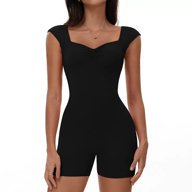 Workout Fitness One Piece Shorts for Women Ladies Jumpsuit FGBELT3105