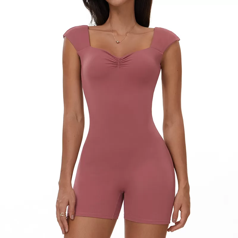 Workout Fitness One Piece Shorts for Women Ladies Jumpsuit FGBELT3105