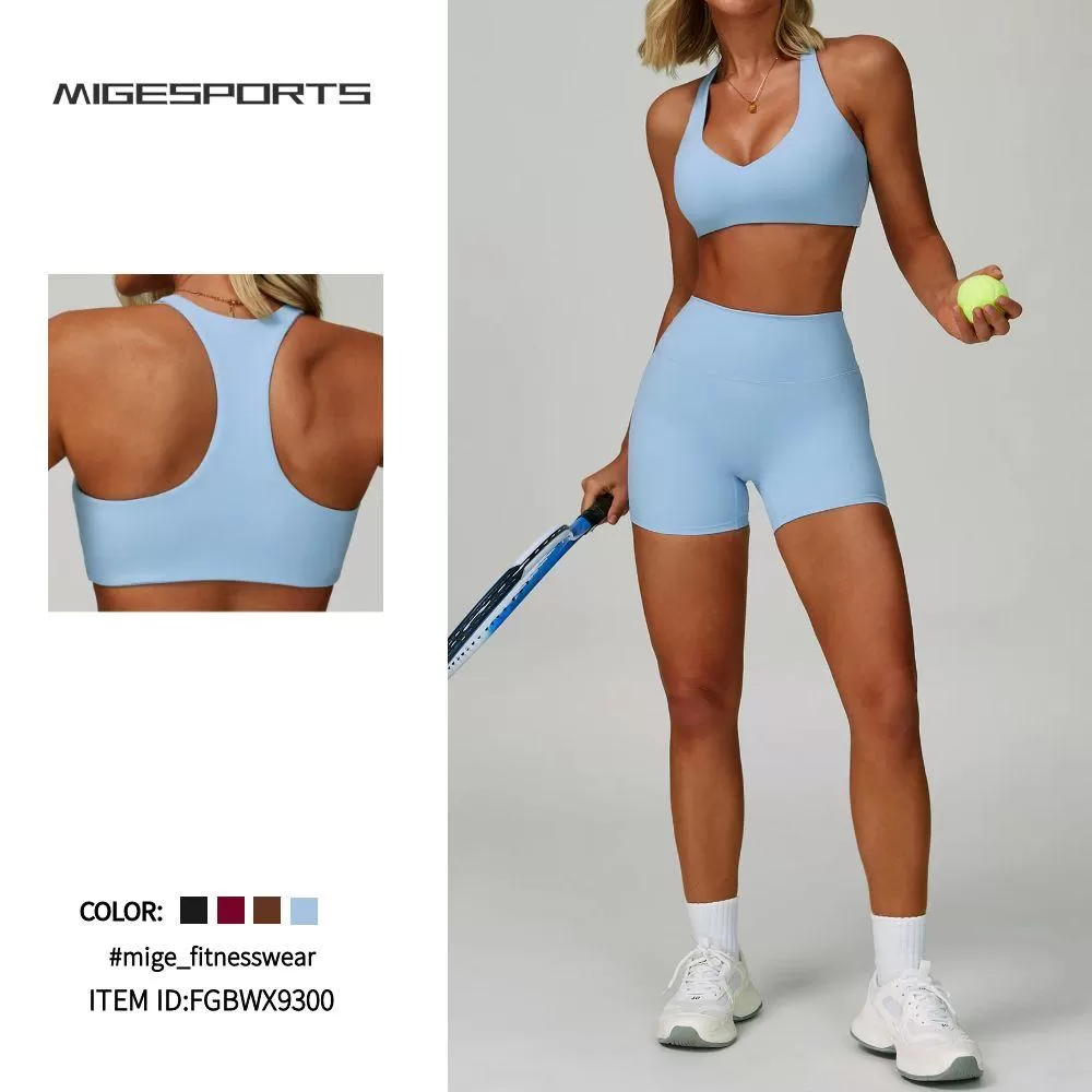 Women Running Shockproof Beauty Halter Neck Yoga Bra FGBEWX9300