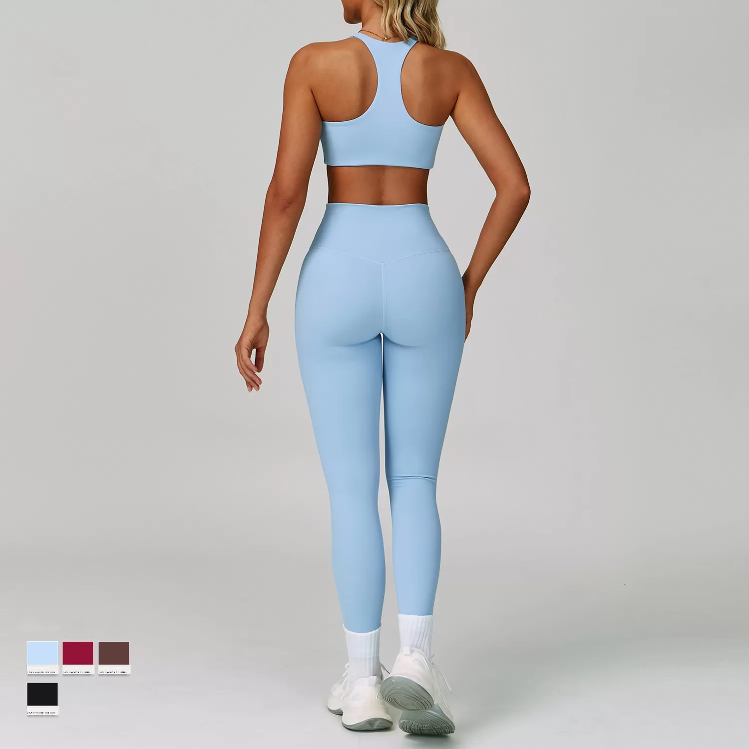 Gym Yoga Bra Leggings Jacket Quick Dry Fitness 4 Pieces Yoga Set FGBTZ9300