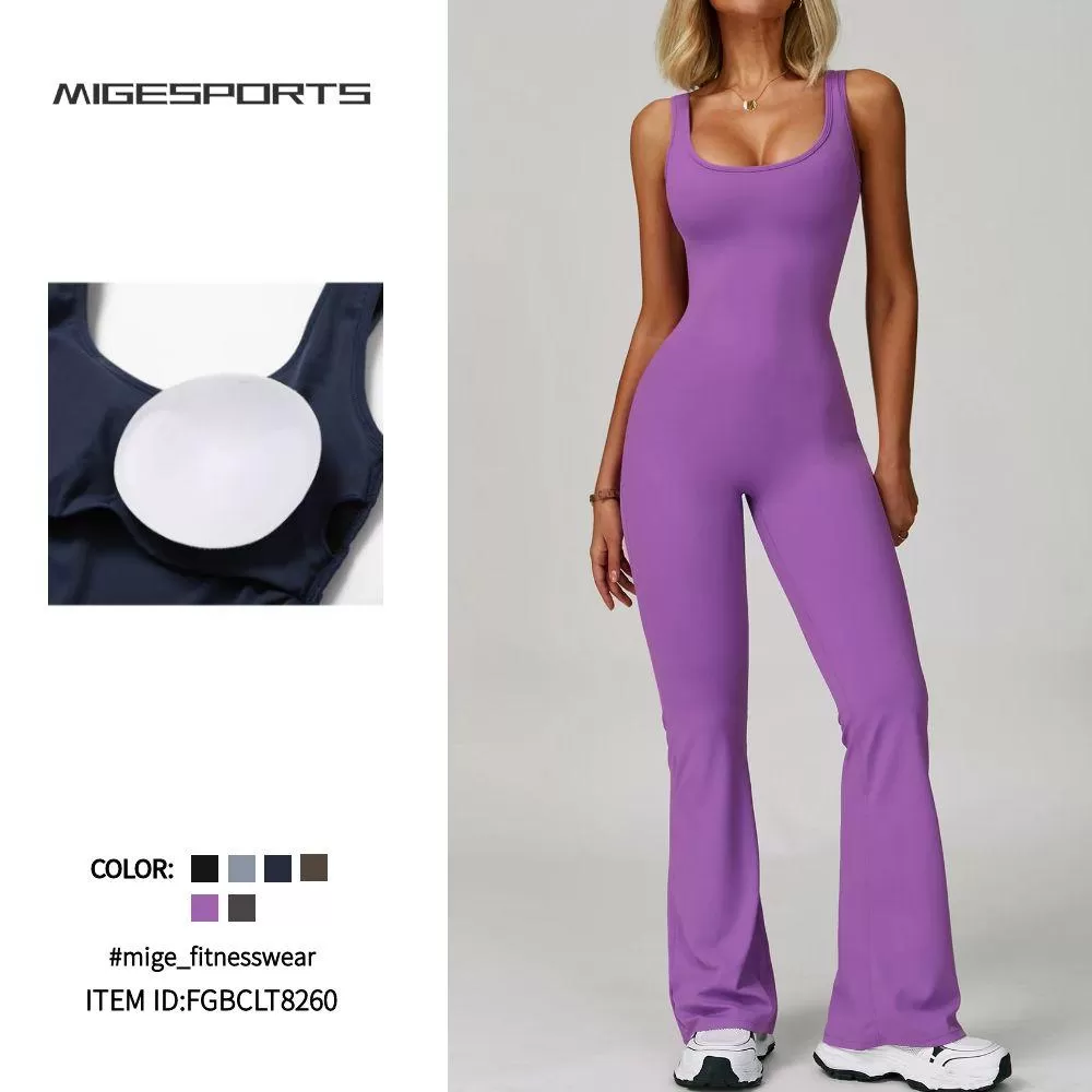 New Fashion Yoga One Piece Flare Jumpsuit FGBCLT8260