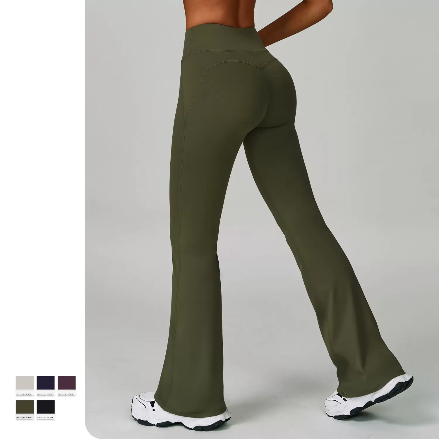 High Stretch Soft Yoga Legging for Women Elevate Bell-bottom Pants FGBECK3091-2