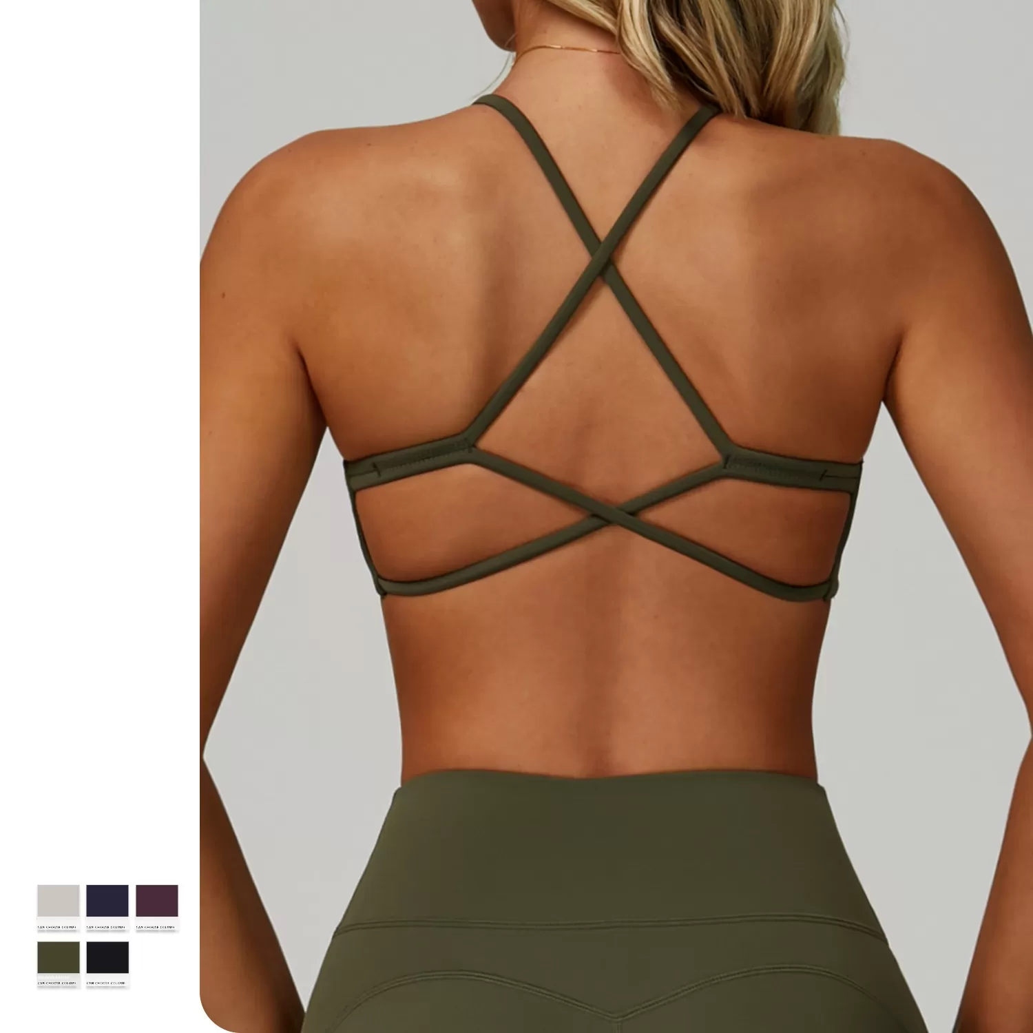 Women's Yoga Cross Back Sports Bra FGBEWX3091-2