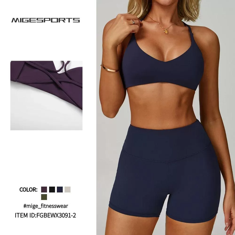 Women's Yoga Cross Back Sports Bra FGBEWX3091-2