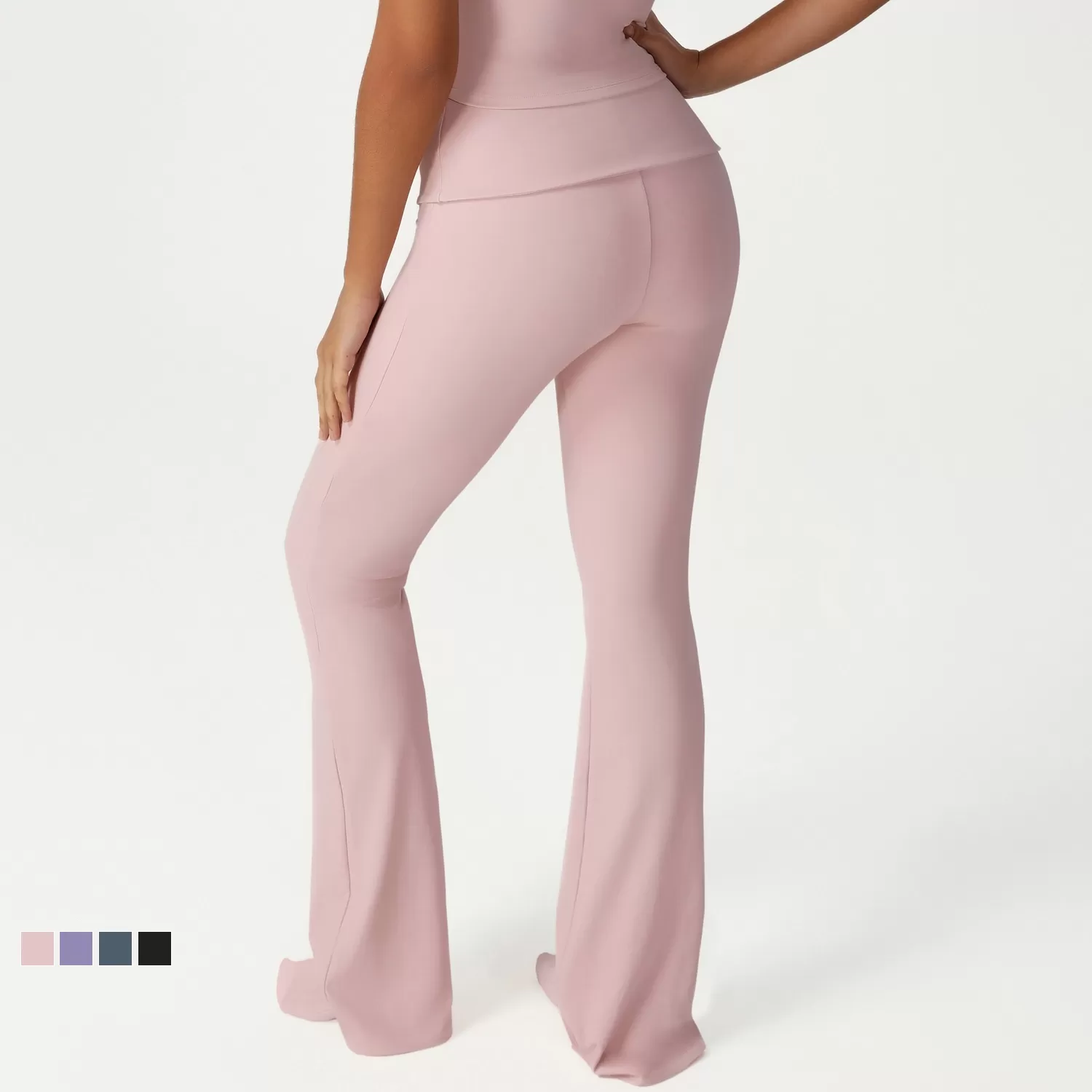 Women High Waist Slim Fit Yoga Bell-bottom Pants FGBSM2533