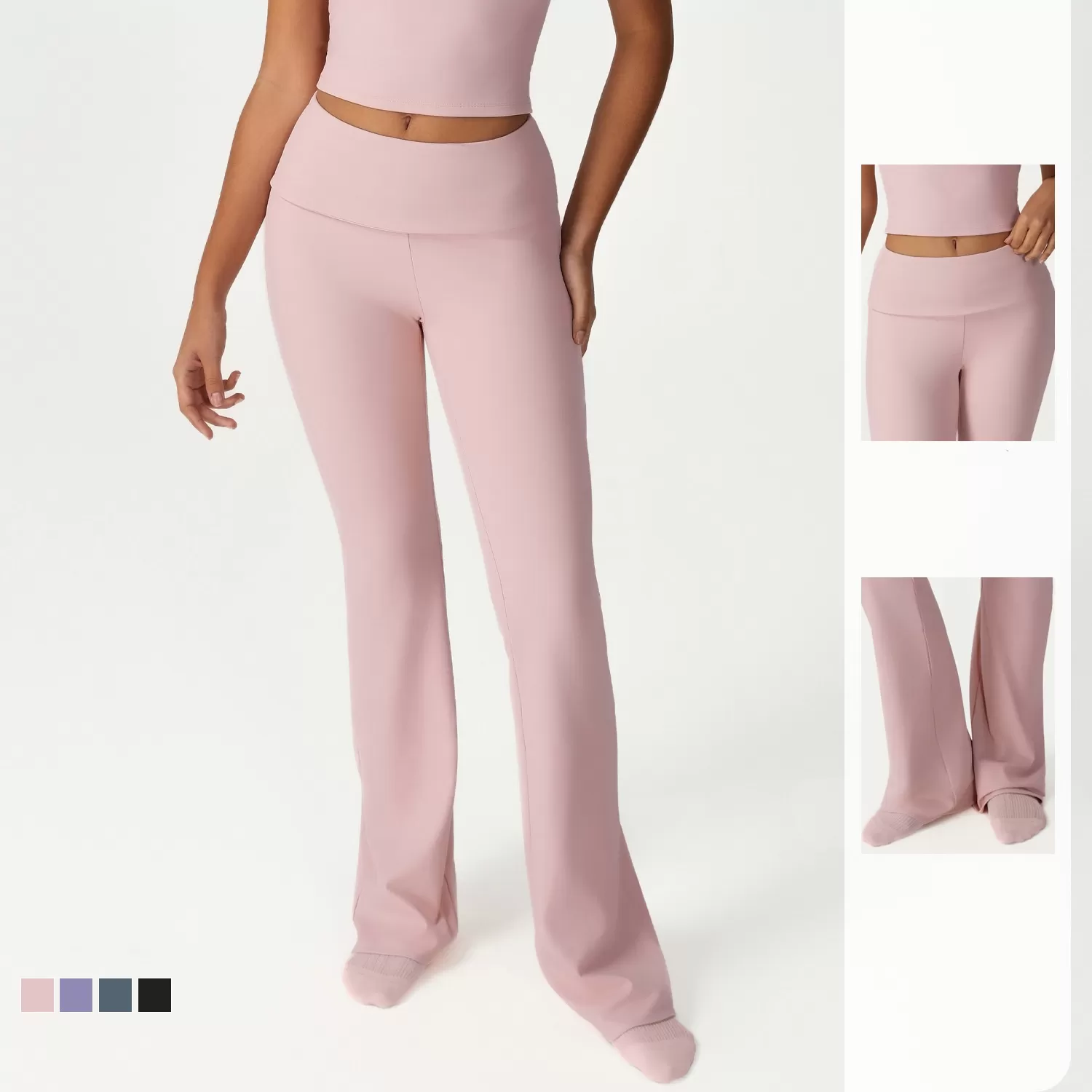 Women High Waist Slim Fit Yoga Bell-bottom Pants FGBSM2533
