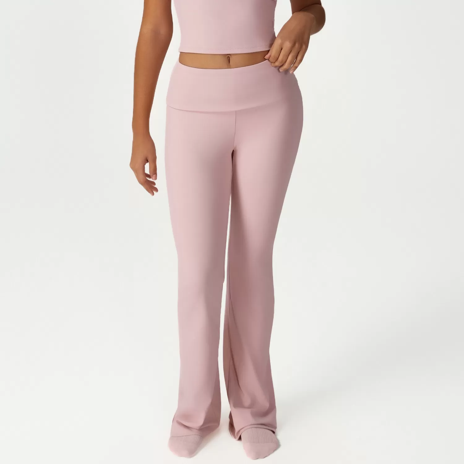 Women High Waist Slim Fit Yoga Bell-bottom Pants FGBSM2533