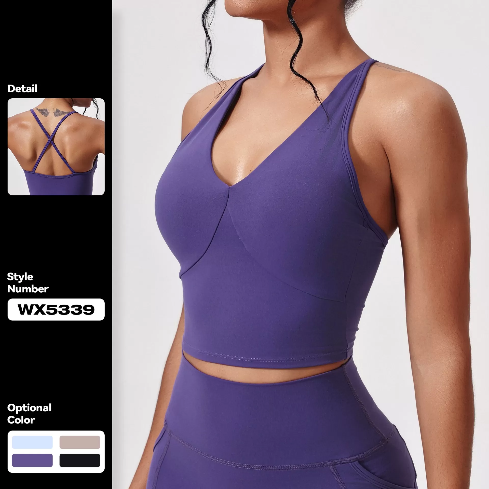 Women's Breathable Gym Sport Tank Tops Solid Color Yoga Singlets FGBWX5339