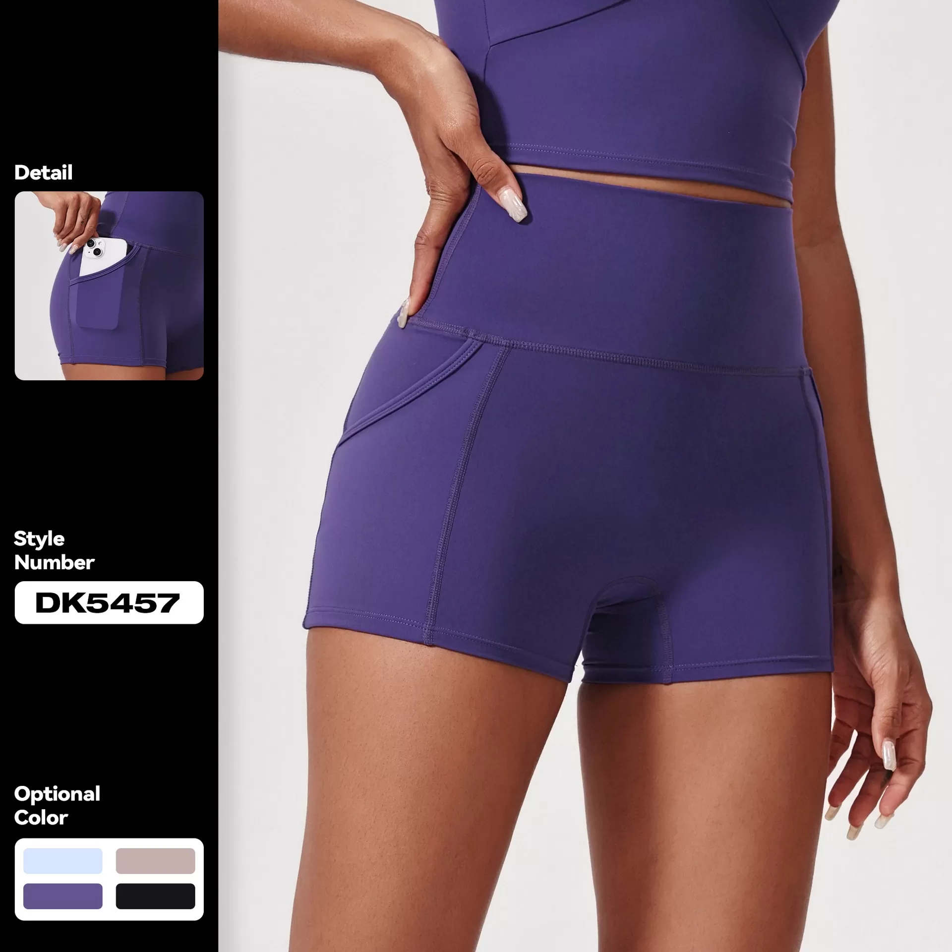 Yoga Shorts For Women's Tummy Control Fitness Shorts FGBDK5457