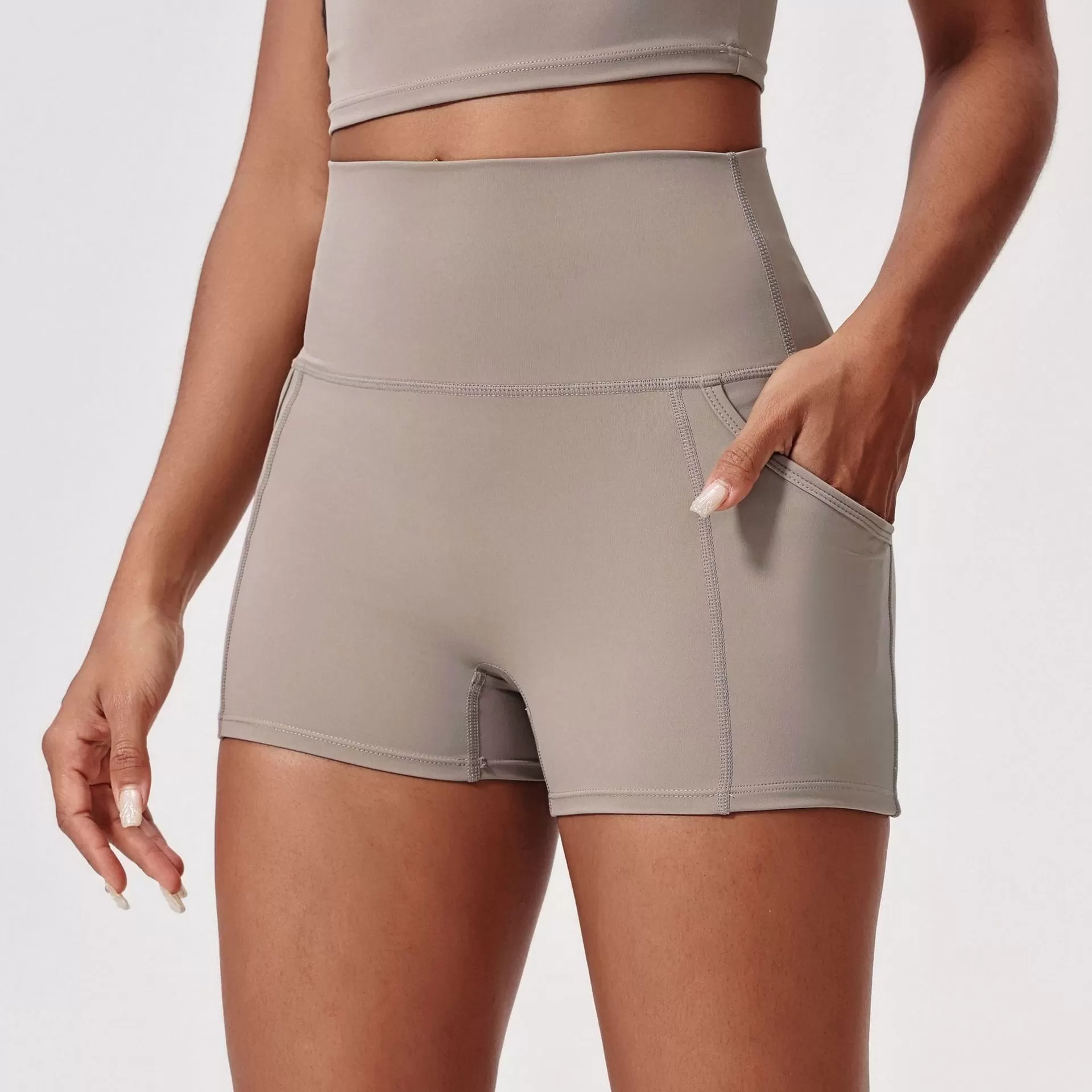 Yoga Shorts For Women's Tummy Control Fitness Shorts FGBDK5457