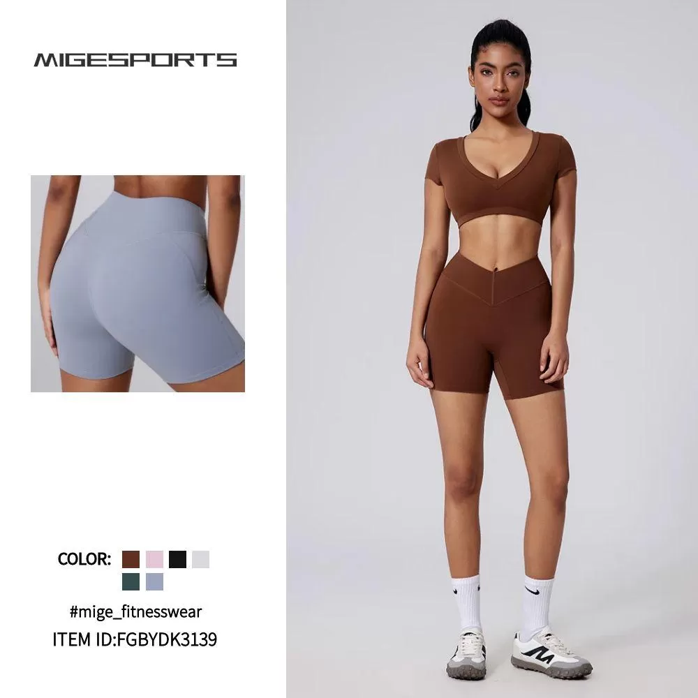 Fitness Training Yoga Clothing Running Workout Leggings Sports Shorts FGBYDK3139
