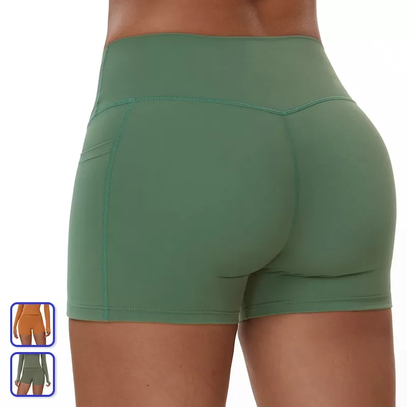Gym Fitness Workout Running Sports Yoga Shorts With Pockets FGBEDK3101