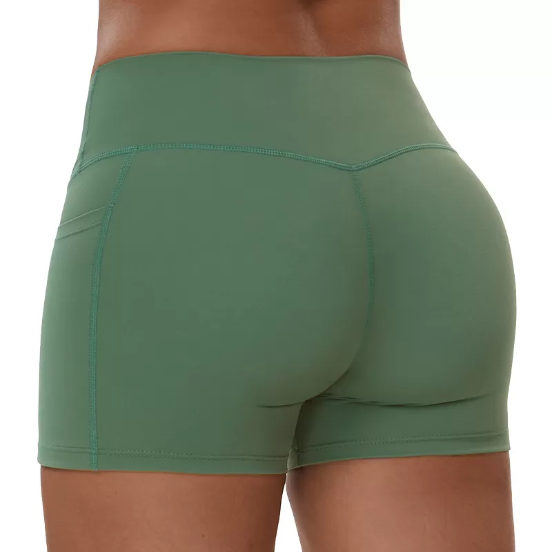 Gym Fitness Workout Running Sports Yoga Shorts With Pockets FGBEDK3101