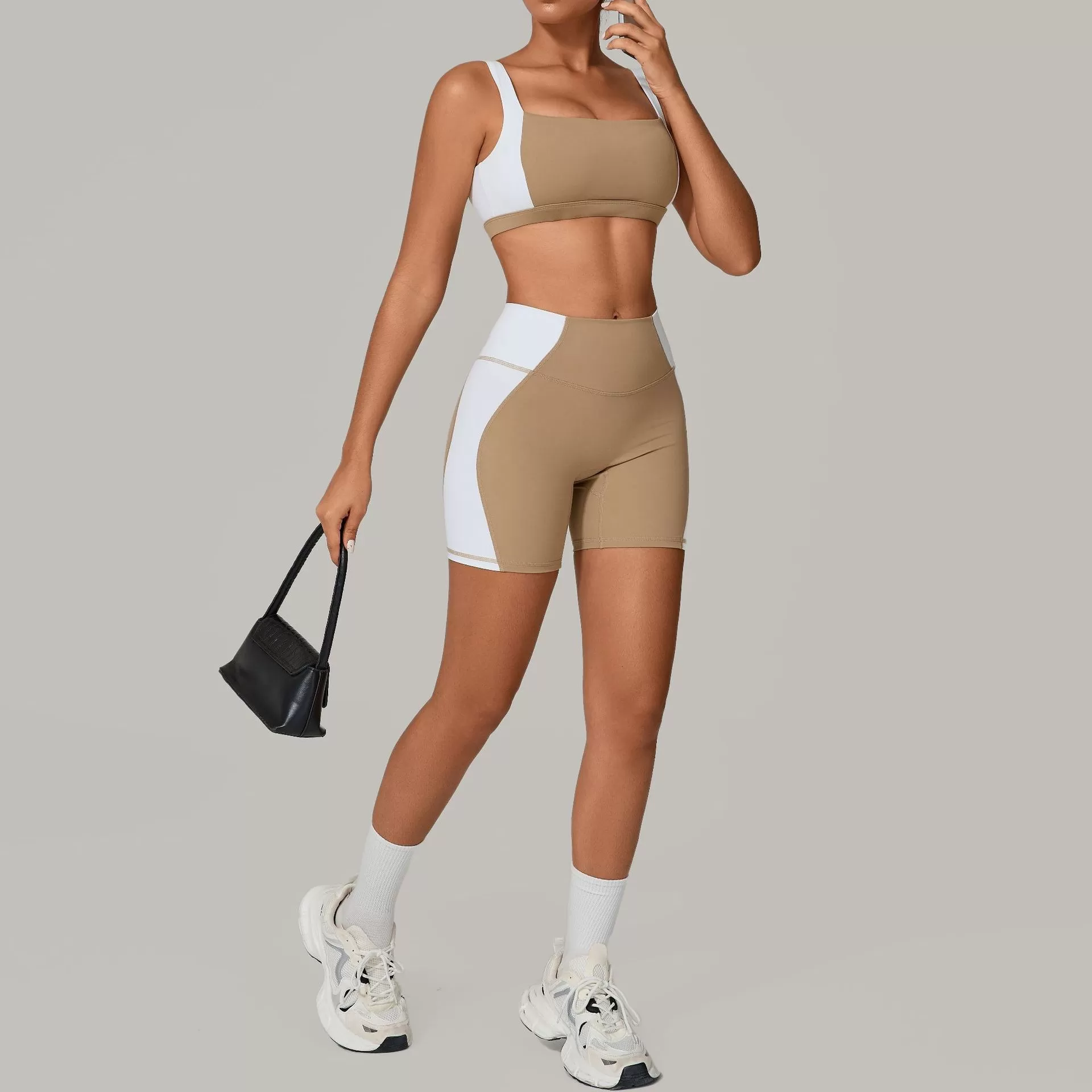 Women Quick Dry Breathable Sports Bra and Shorts 2 Pieces Gym Fitness Yoga Sets FGB2236+81987