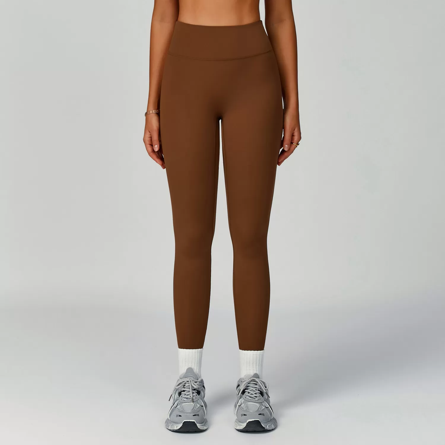 Custom Logo Activewear Spandex Nylon Elastic Waist Leggings FGBECK2029