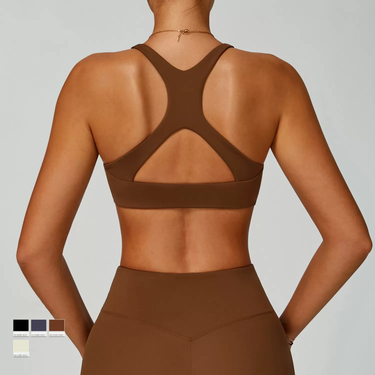 Women's Fitness Top Soft Nylon Spandex Recycled Fabric Sports Bra  FGBEWX2029