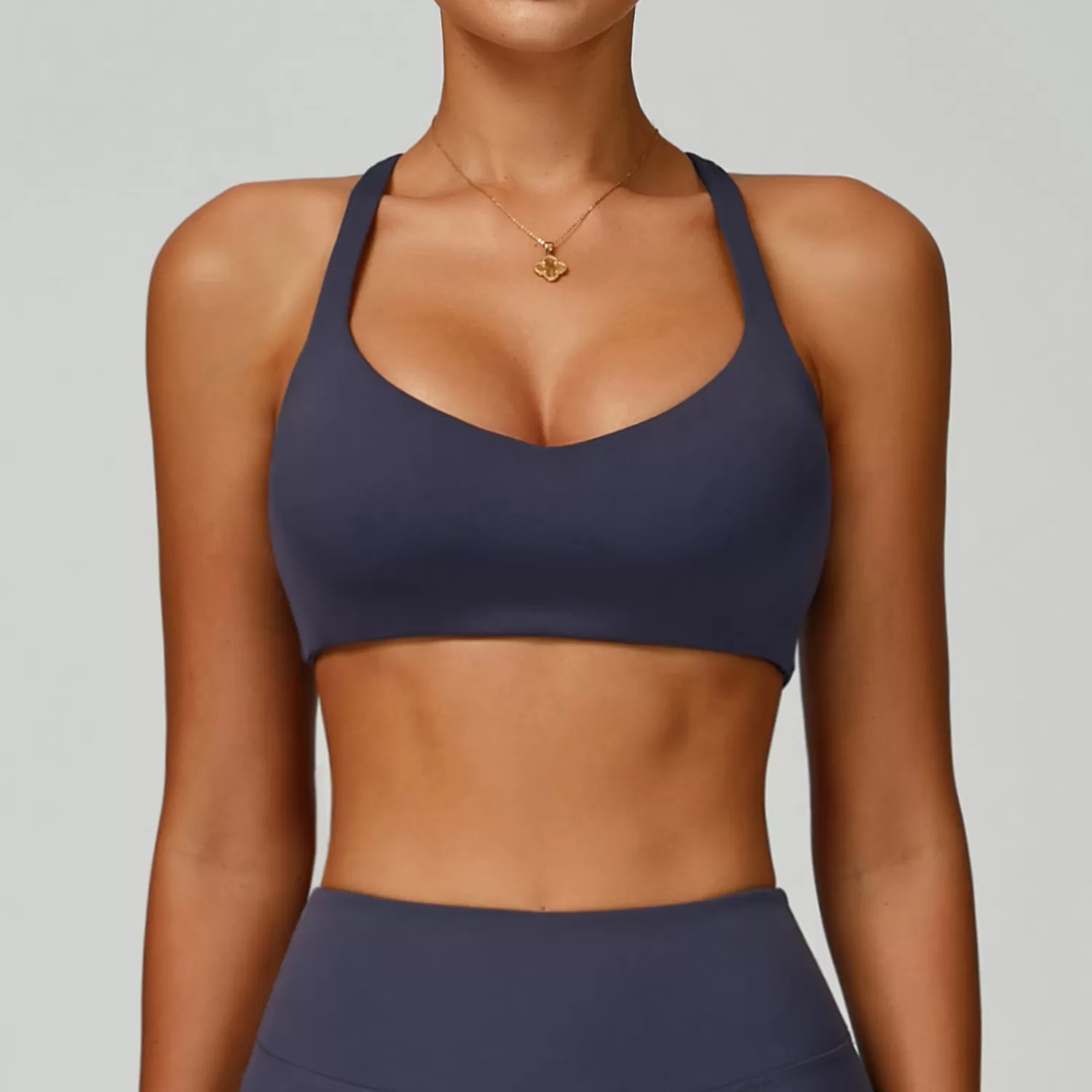 Women's Fitness Top Soft Nylon Spandex Recycled Fabric Sports Bra  FGBEWX2029