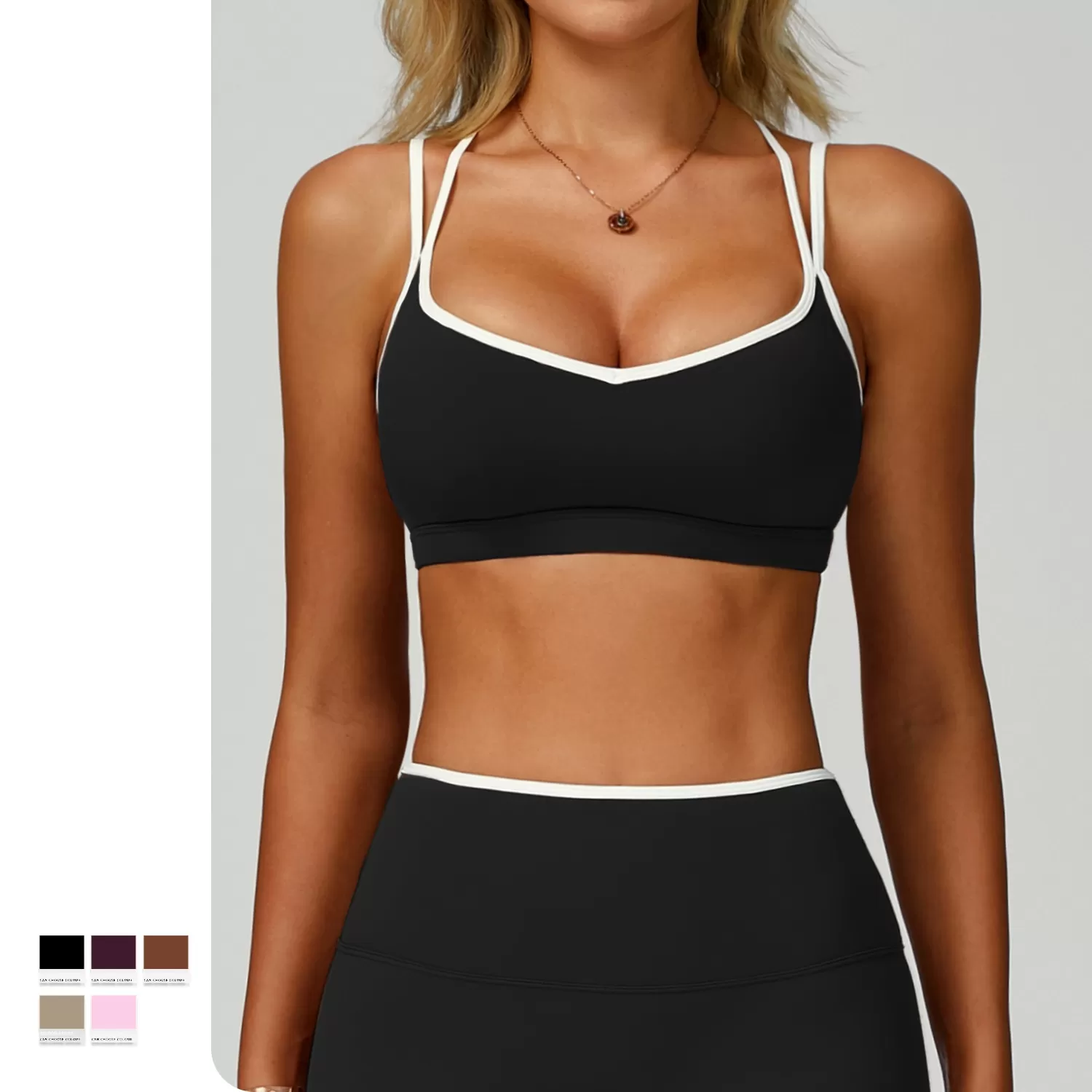High Support Gym Workout Cross Back Sports Bra FGBEWX9238