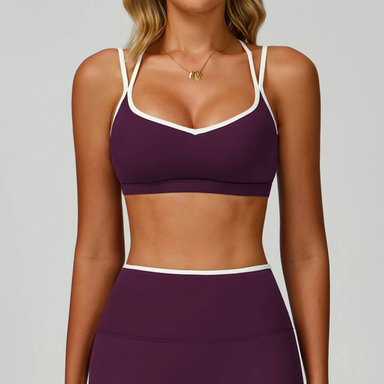 High Support Gym Workout Cross Back Sports Bra FGBEWX9238