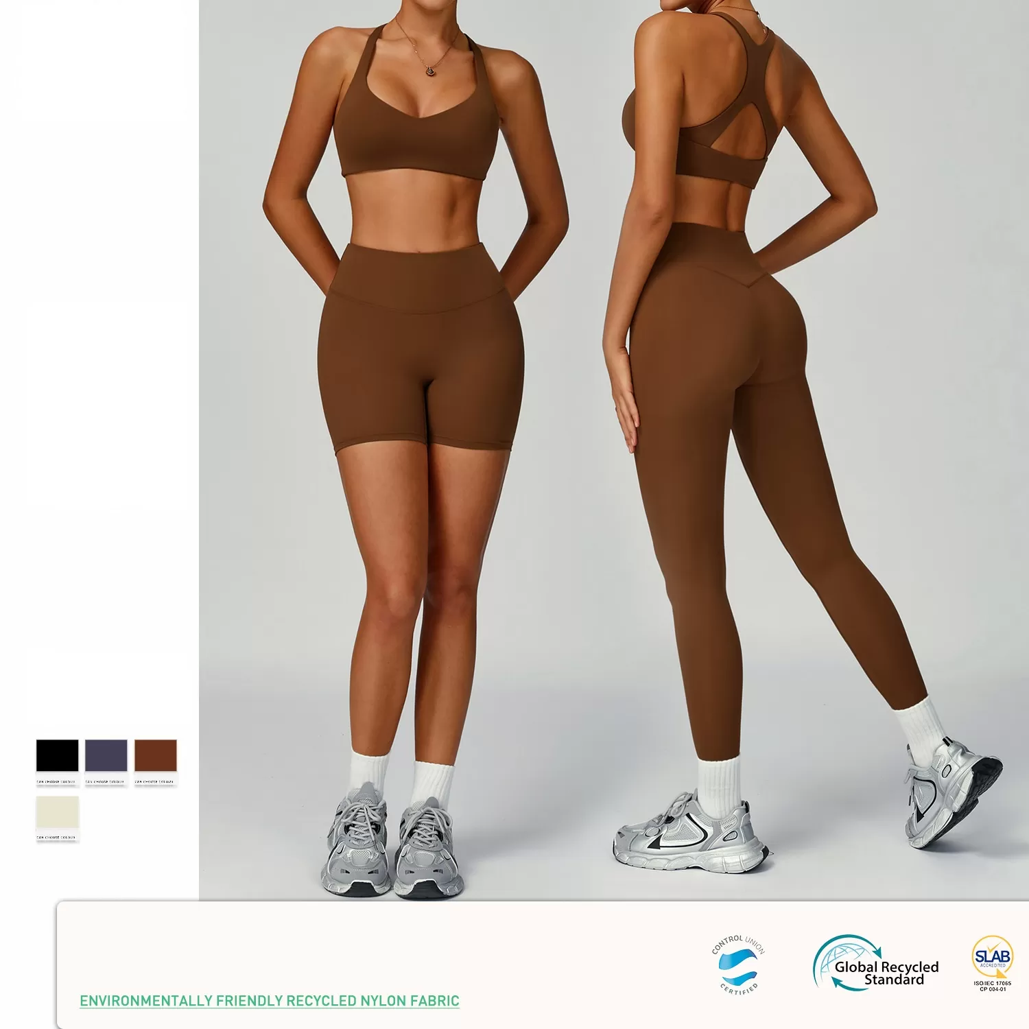 OEM Custom Fitness Yoga Shorts Leggings Cross Back Bra Yoga Set FGBTZ2029