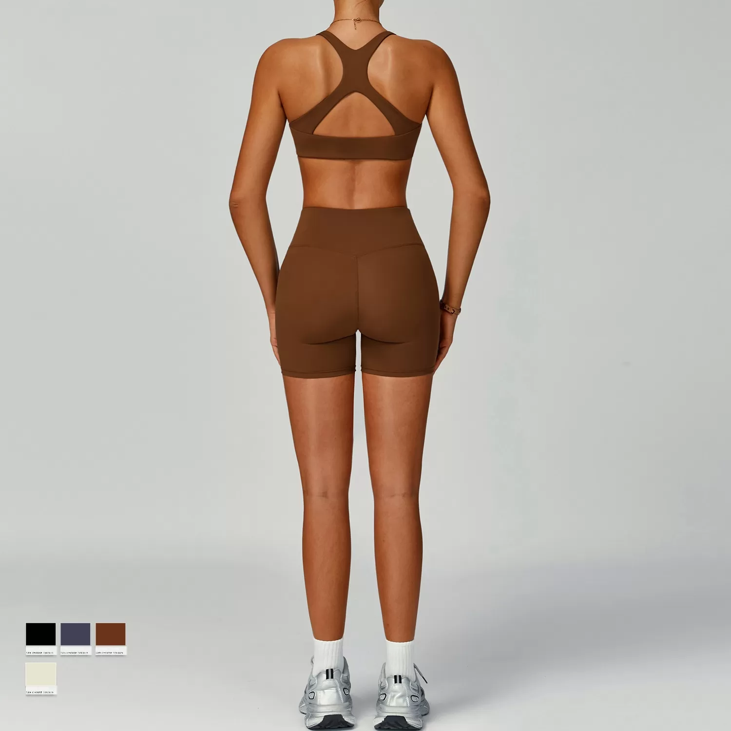 OEM Custom Fitness Yoga Shorts Leggings Cross Back Bra Yoga Set FGBTZ2029