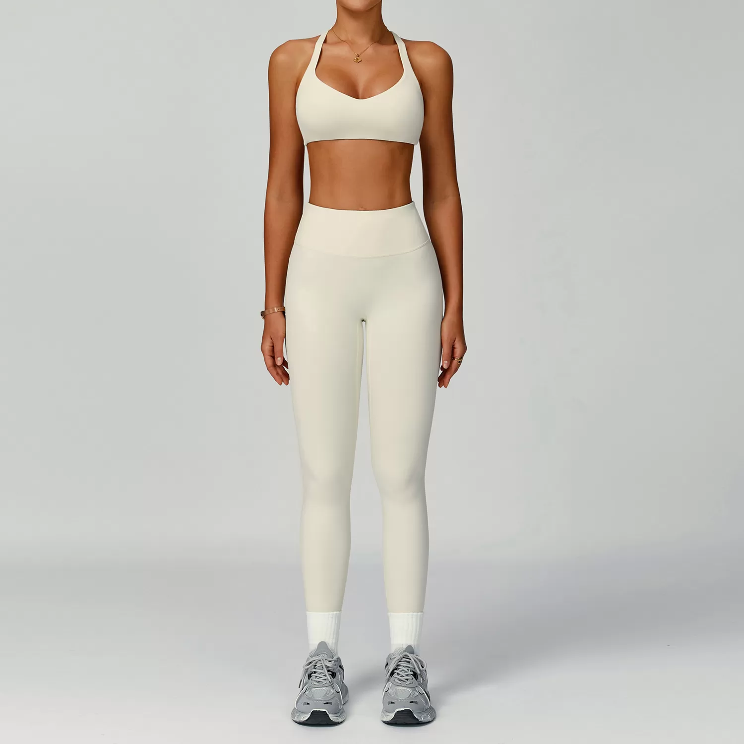 OEM Custom Fitness Yoga Shorts Leggings Cross Back Bra Yoga Set FGBTZ2029