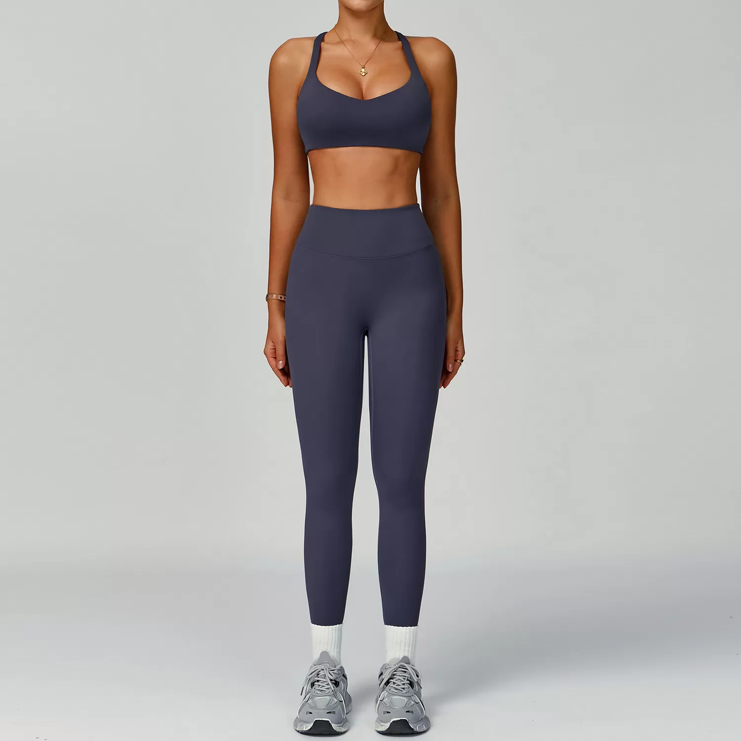 OEM Custom Fitness Yoga Shorts Leggings Cross Back Bra Yoga Set FGBTZ2029