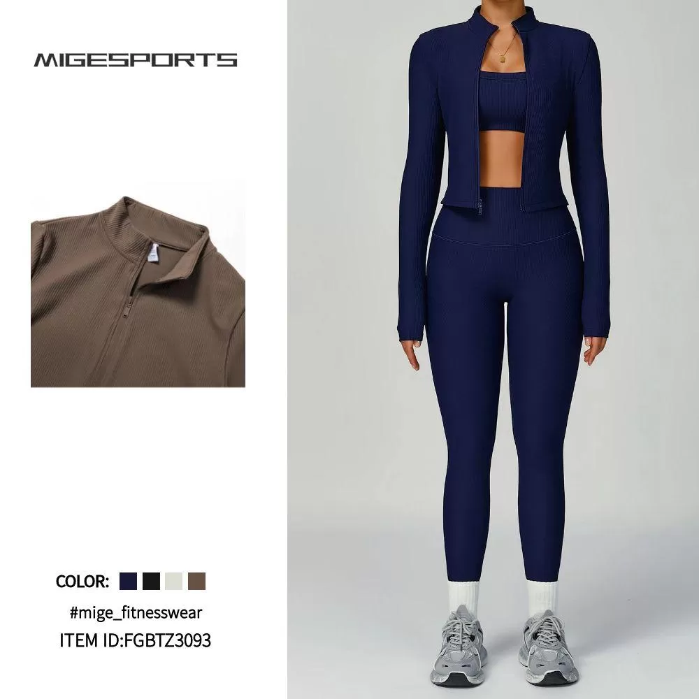 Yoga Suits Casual Fitness Women Fashion Solid Color Sport Yoga Sets FGBTZ3093