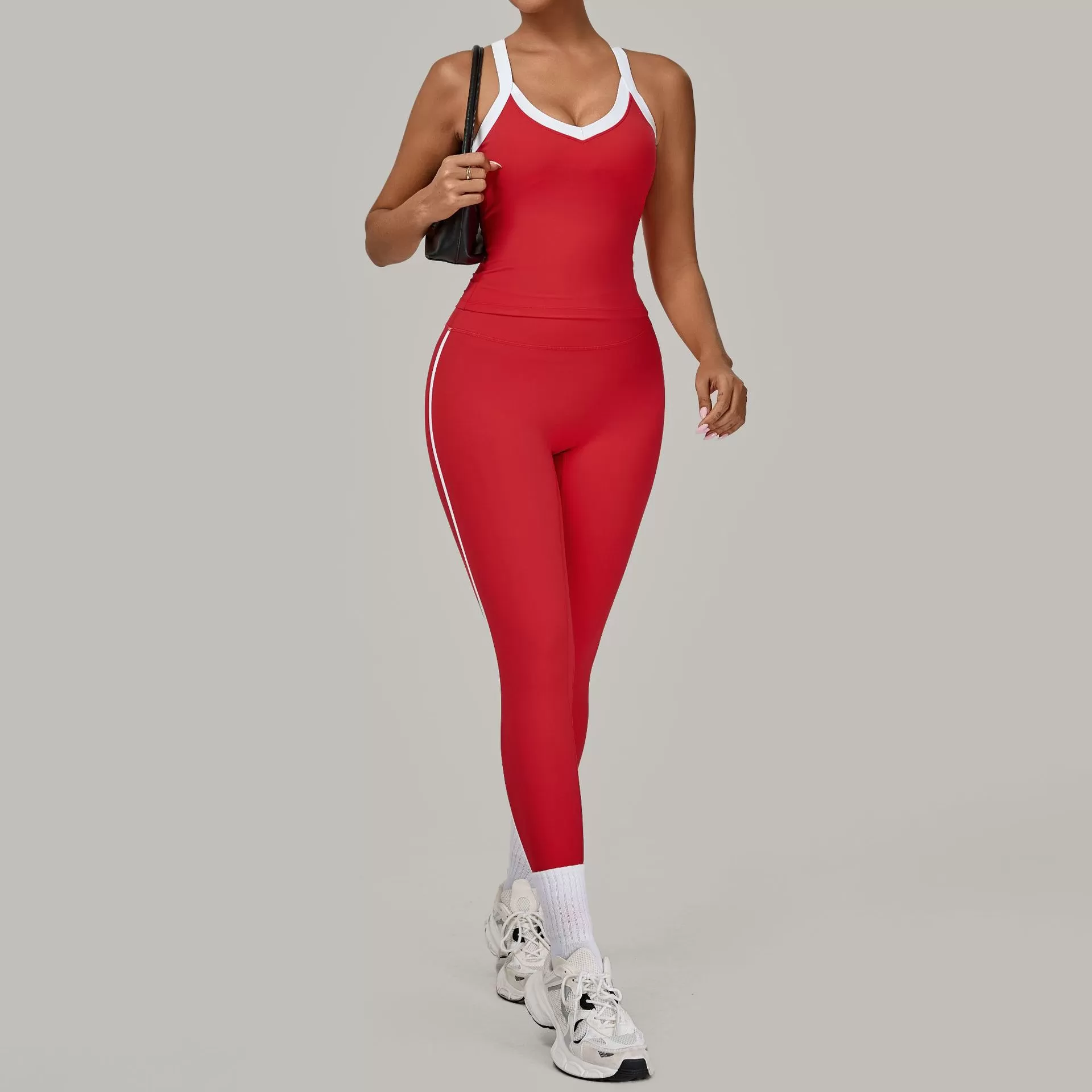 Women'S Sportswear Yoga Set Long Gym Legging Top 2 Pieces FGB3230+4601