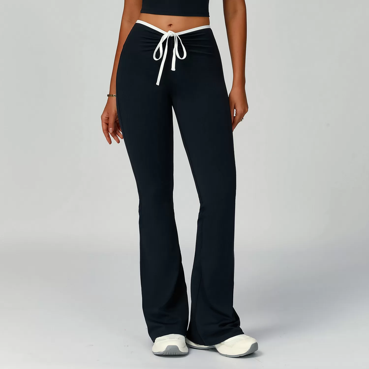 Beautiful Buttocks Line Design High Waist High-Waisted Yoga Flared Pants Wide-Leg Pants FGBECK2017