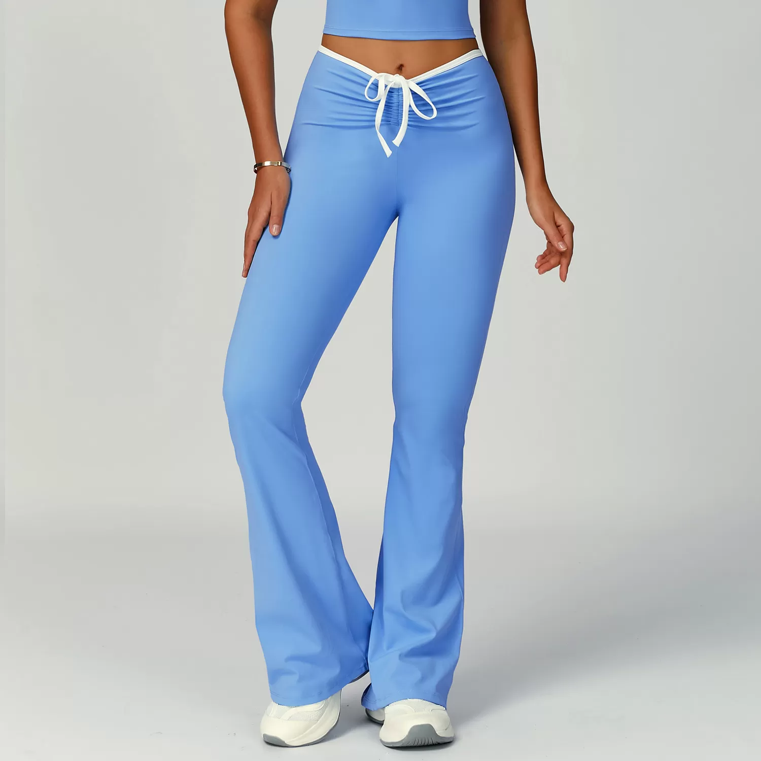 Beautiful Buttocks Line Design High Waist High-Waisted Yoga Flared Pants Wide-Leg Pants FGBECK2017