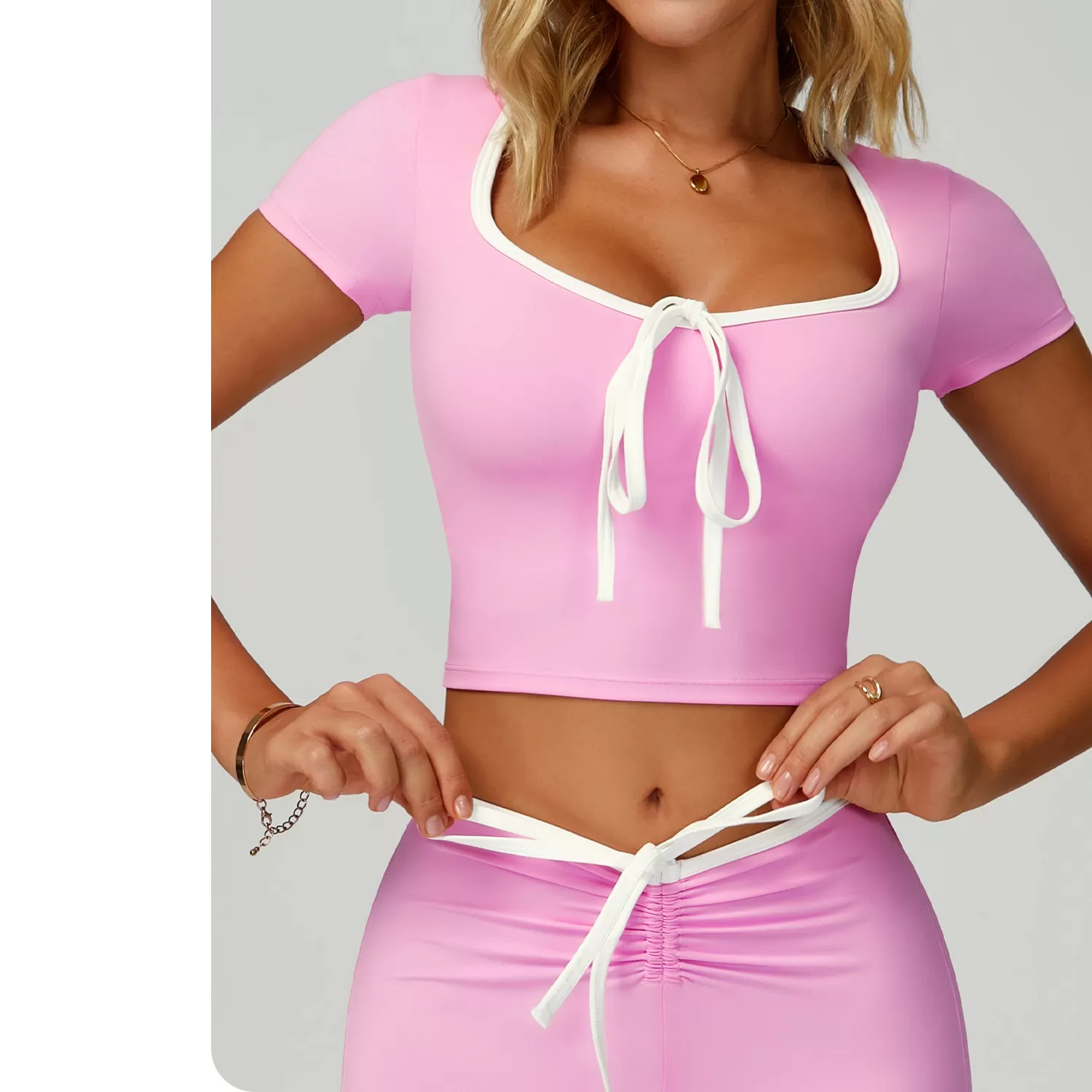 Women's Tennis Clothing Bright Color Fitness Golf Shirt V-neck Design yoga set FGBEDX2017