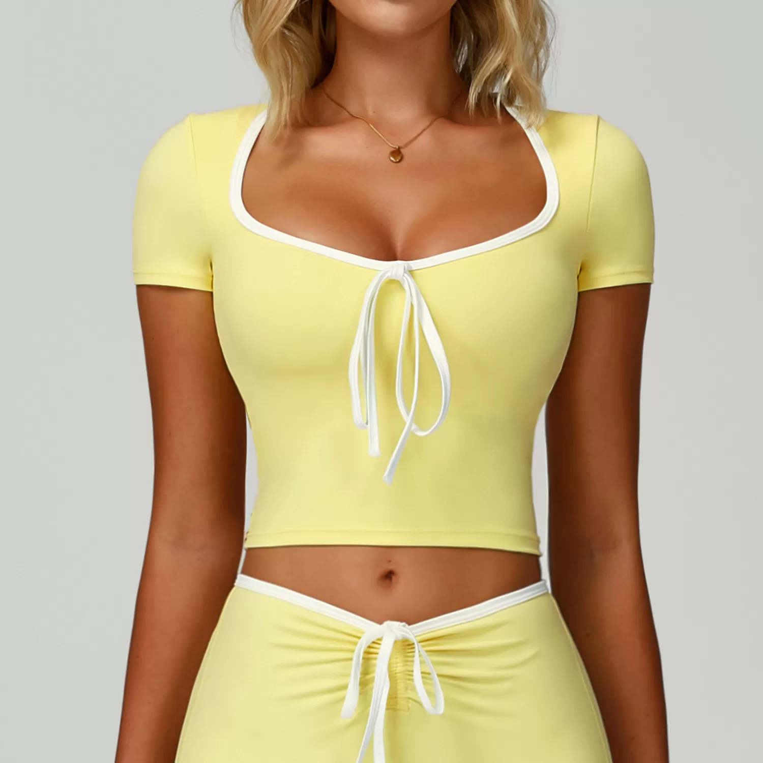 Women's Tennis Clothing Bright Color Fitness Golf Shirt V-neck Design yoga set FGBEDX2017