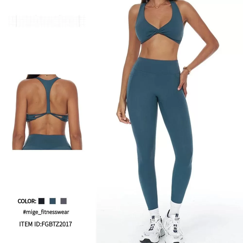 Women Yoga Fitness Wear sportbra Backless wear Long Leggings yoga set FGBTZ3092