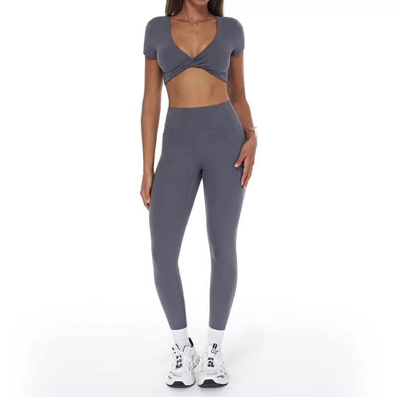 Grey Short Sleeve + Long Leggings