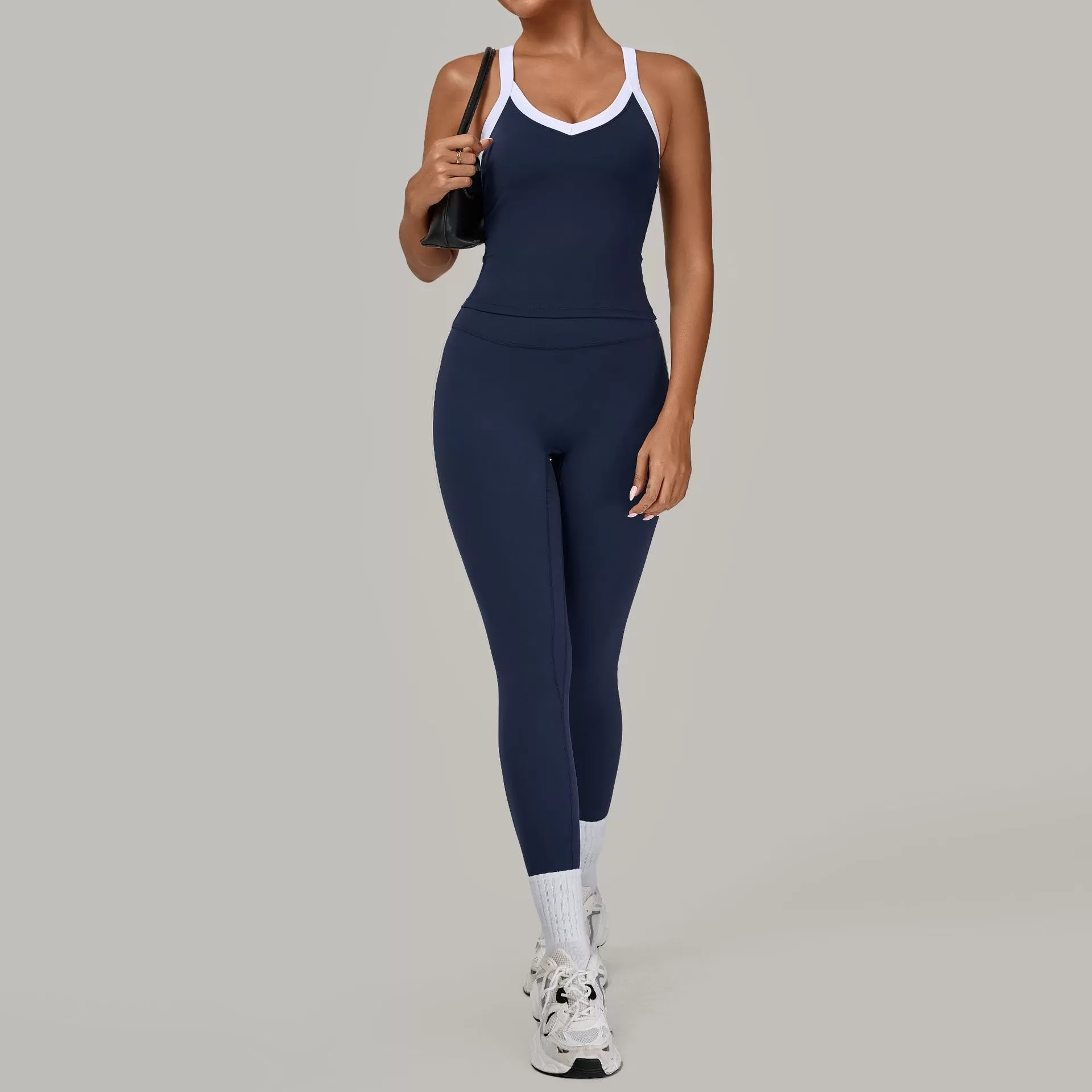 Women'S Sportswear Yoga Set Long Gym Legging Top 2 Pieces FGB3230+4601