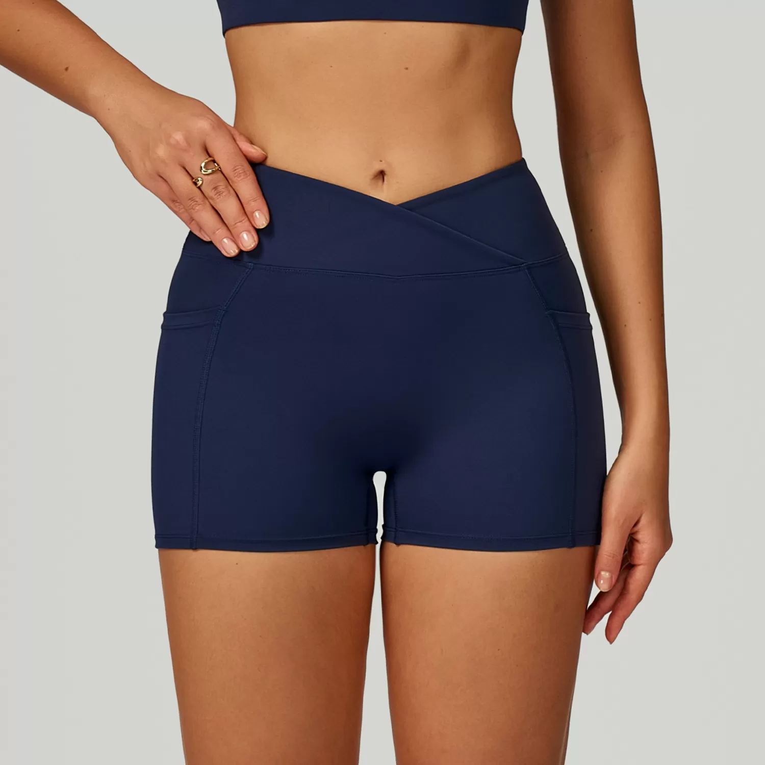 Yoga Leggings With Side Pocket v Design Yoga Slim  Fitness Sports Shorts Tights Women FGBEDK2030