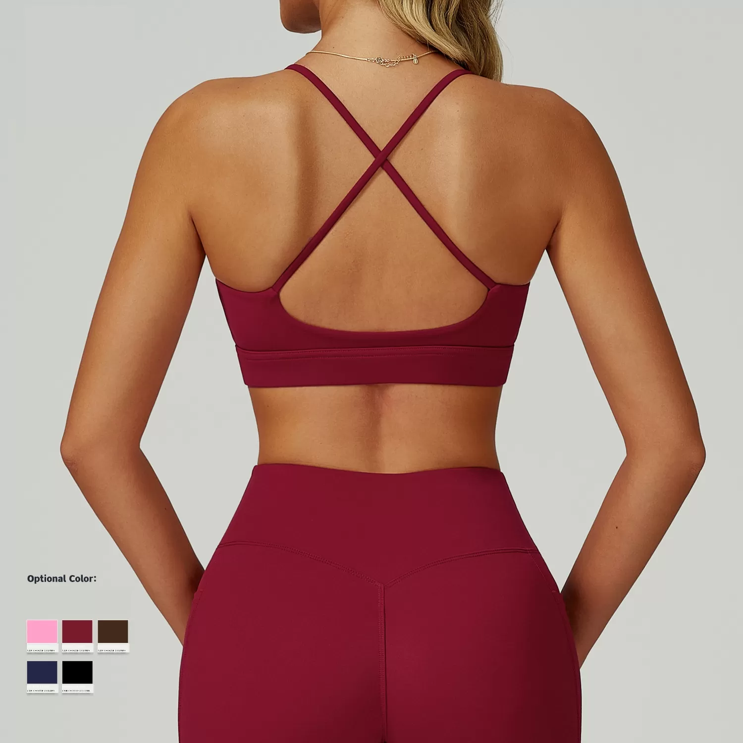 Gym Yoga Bra Backless Cross Bras Running Fitness Comfortable Sports Bra for Women FGBEWX2030