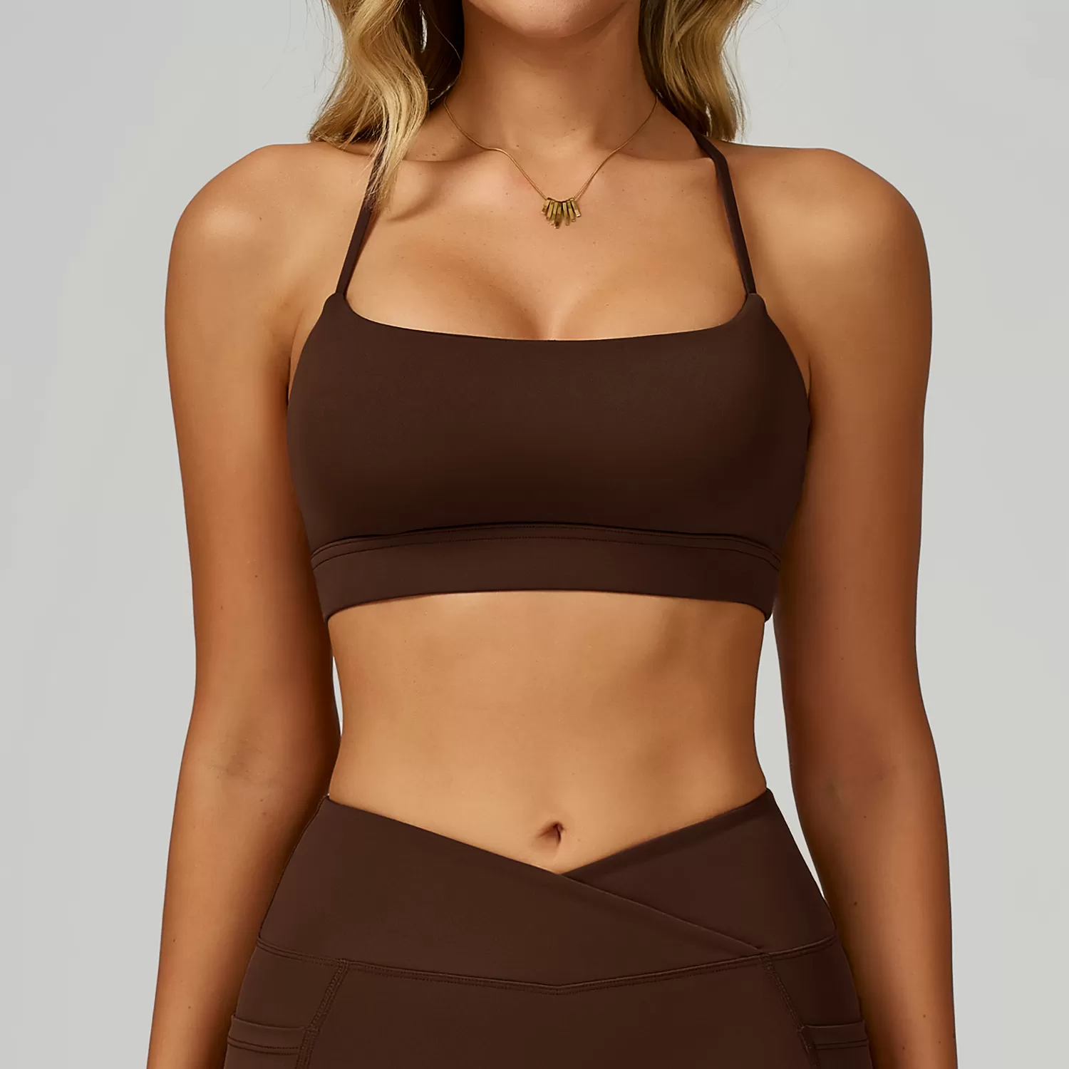 Gym Yoga Bra Backless Cross Bras Running Fitness Comfortable Sports Bra for Women FGBEWX2030