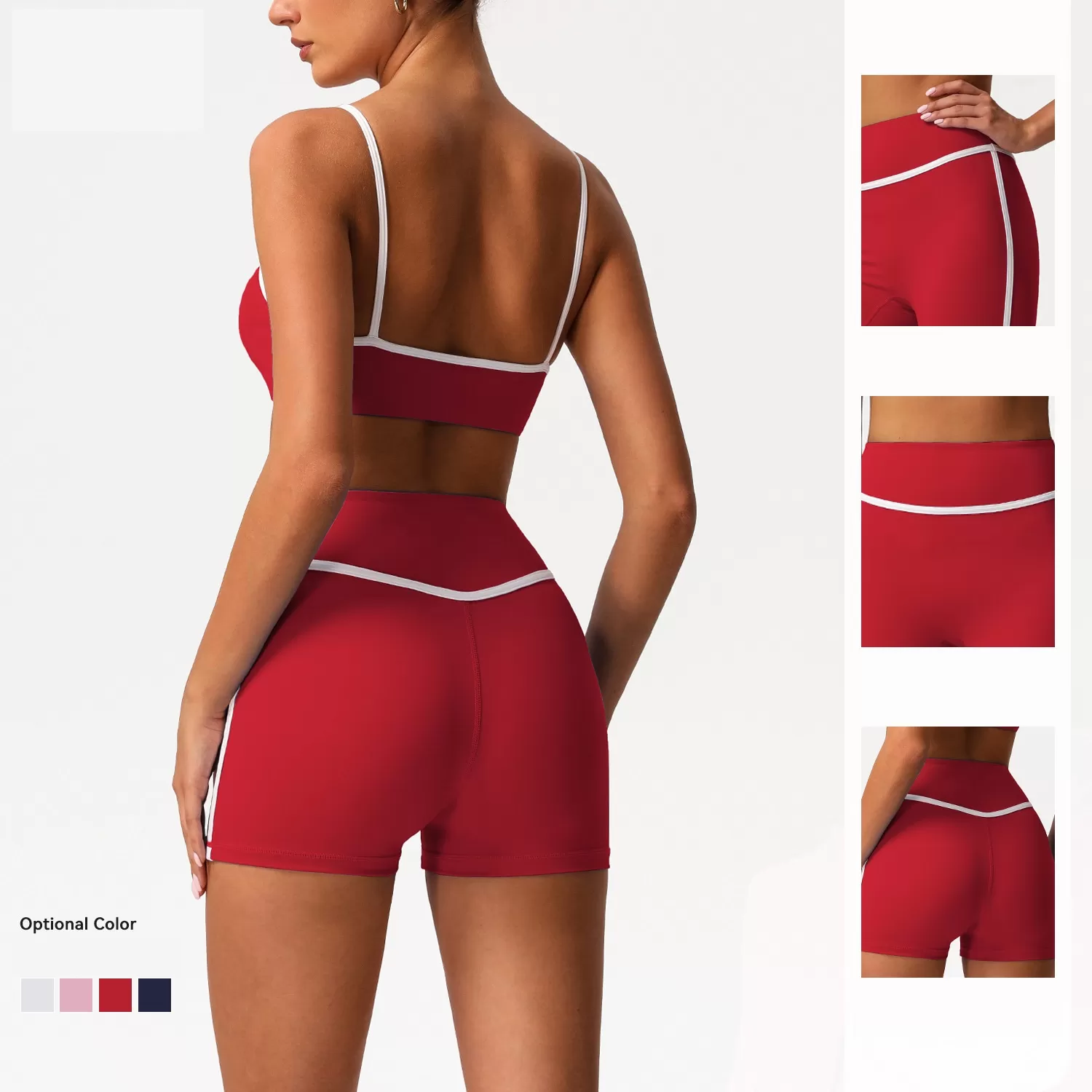 Custom Women Workout Fitness 2PCS Leggings Suit Hip Line Design Sportswear Gym Fitness Sets FGBSM2393