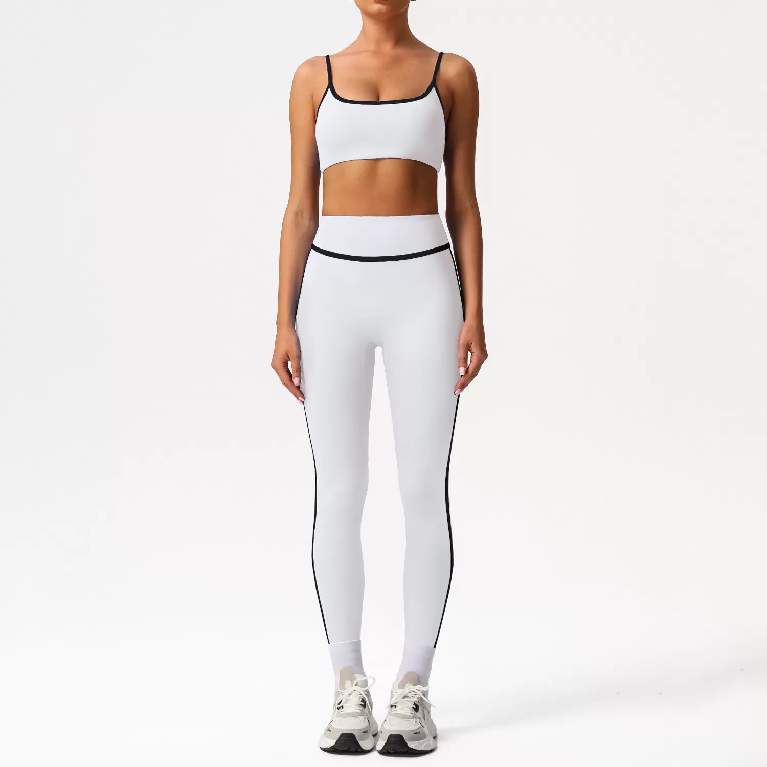 Custom Women Workout Fitness 2PCS Leggings Suit Hip Line Design Sportswear Gym Fitness Sets FGBSM2393