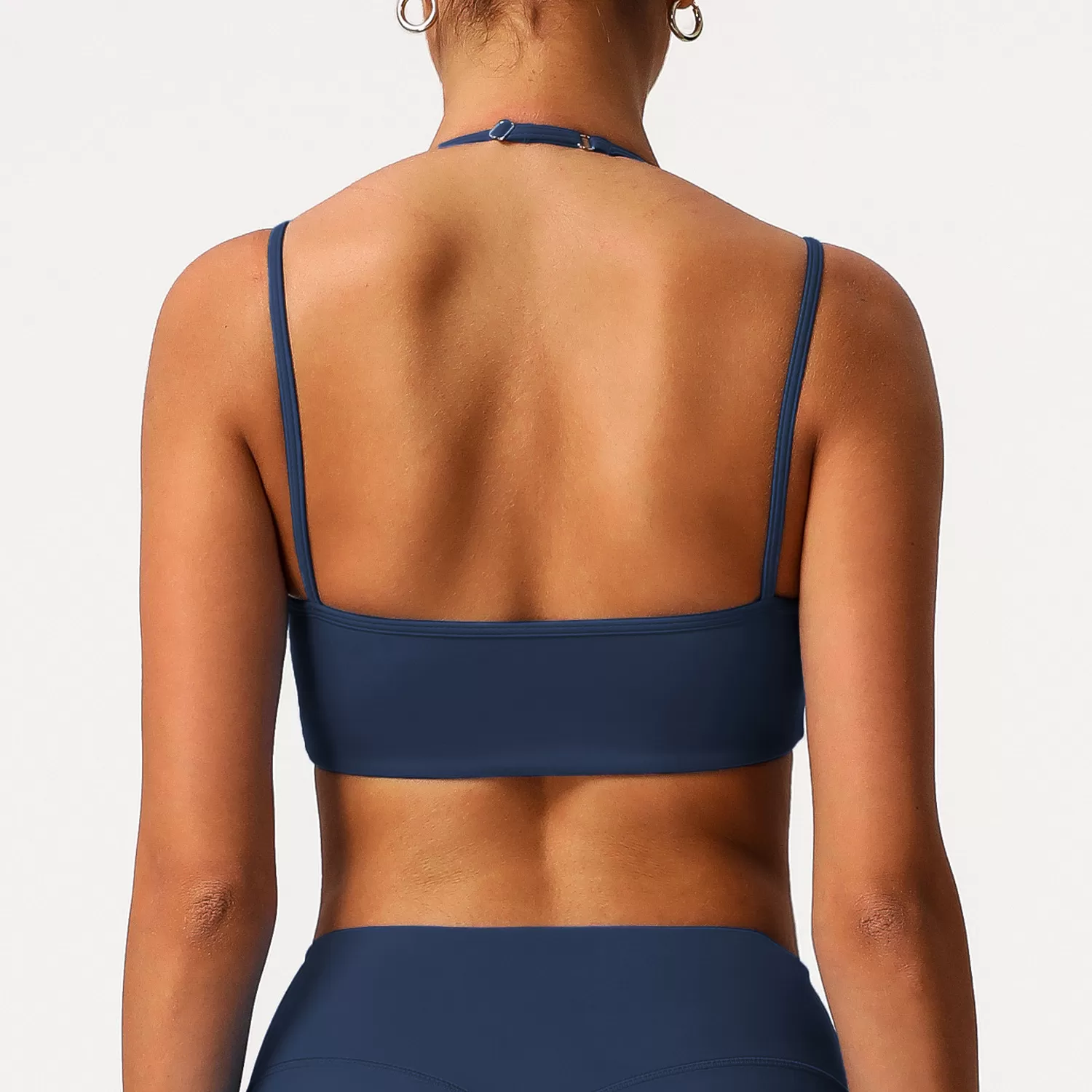 Double-layer Style Halter-neck Back Gym Fitness Yoga Bra Fitness Adjustable Yoga Sports Bra FGBSM9000