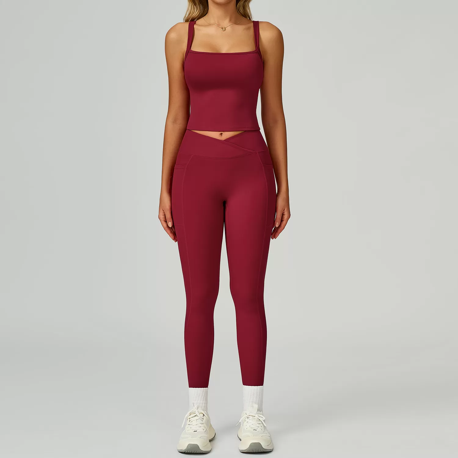 Cherry Red singlet+leggings