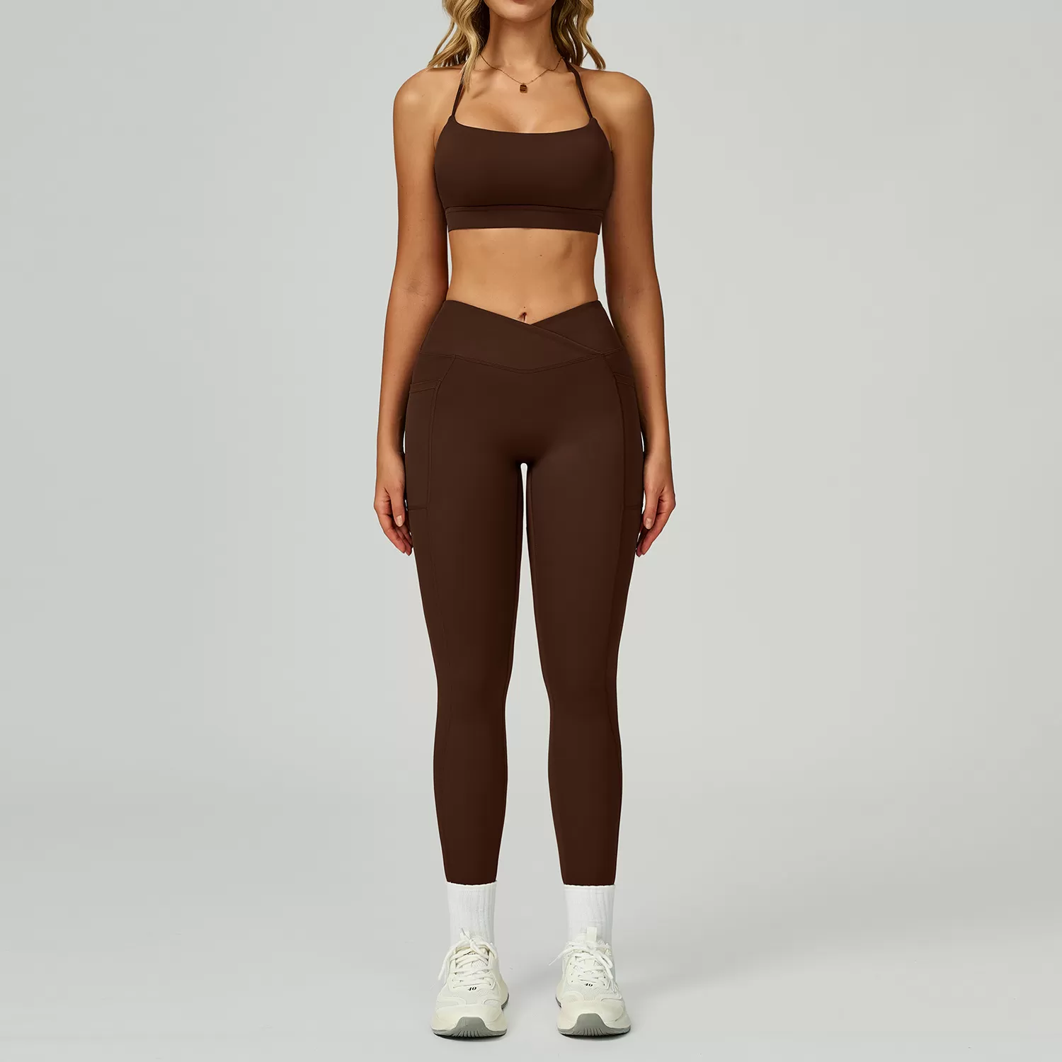 Women Gym Clothing Wear Sports Bra Vest Shorts Yoga Leggings Pants Set Fitness Gym 5PCS Set FGBTZ2030