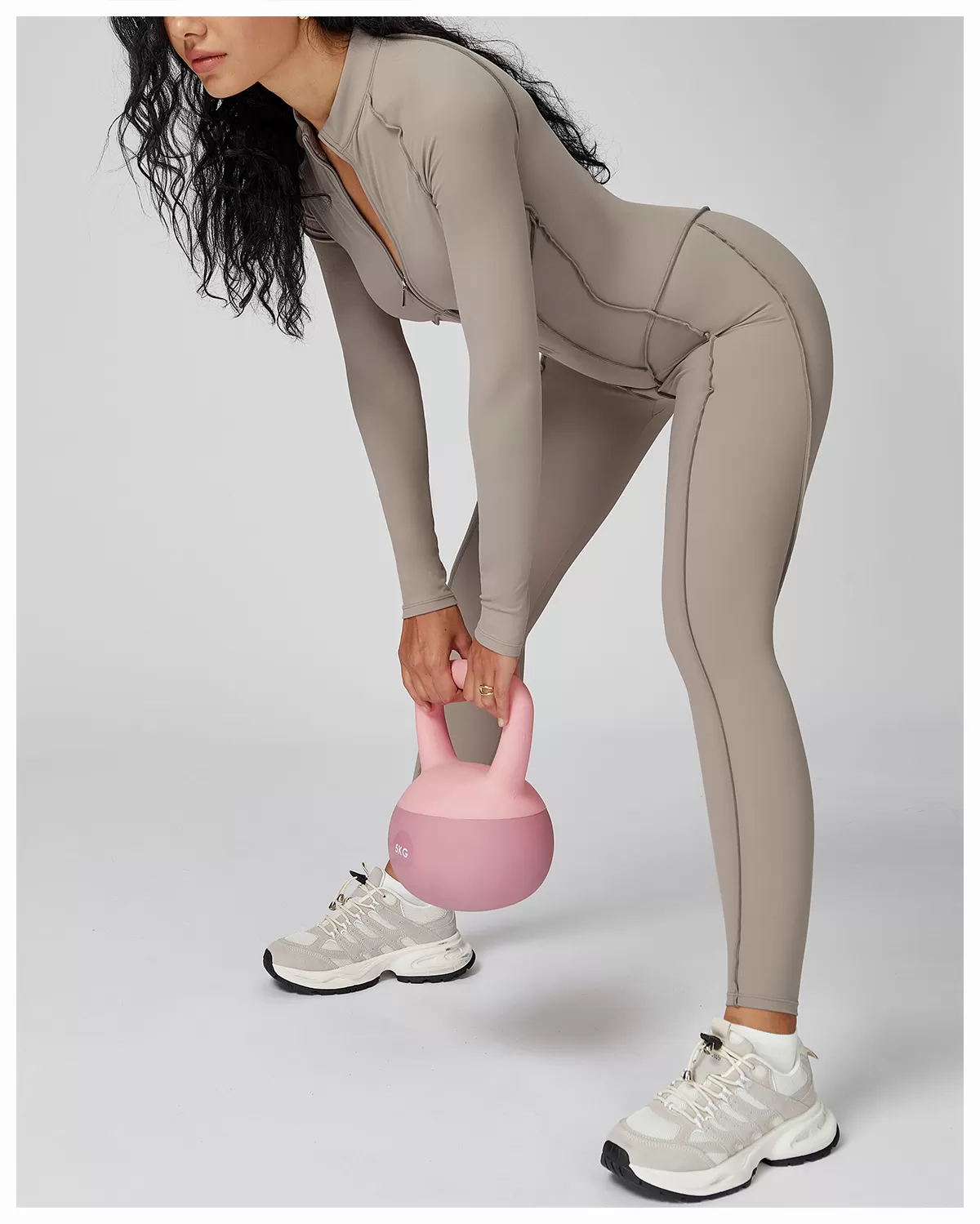 3 D Lines Fitness Jumpsuits Zip Long One Piece Gym Yoga FGBELT9326
