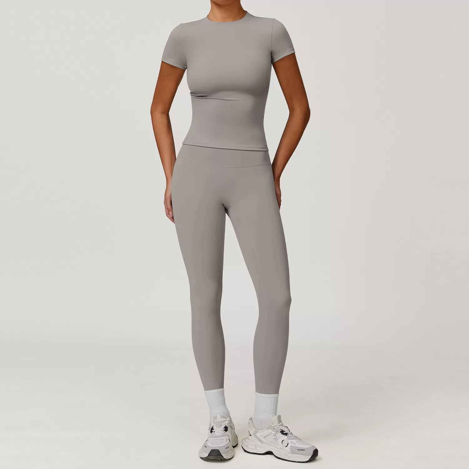 Light Grey short sleeves+leggings