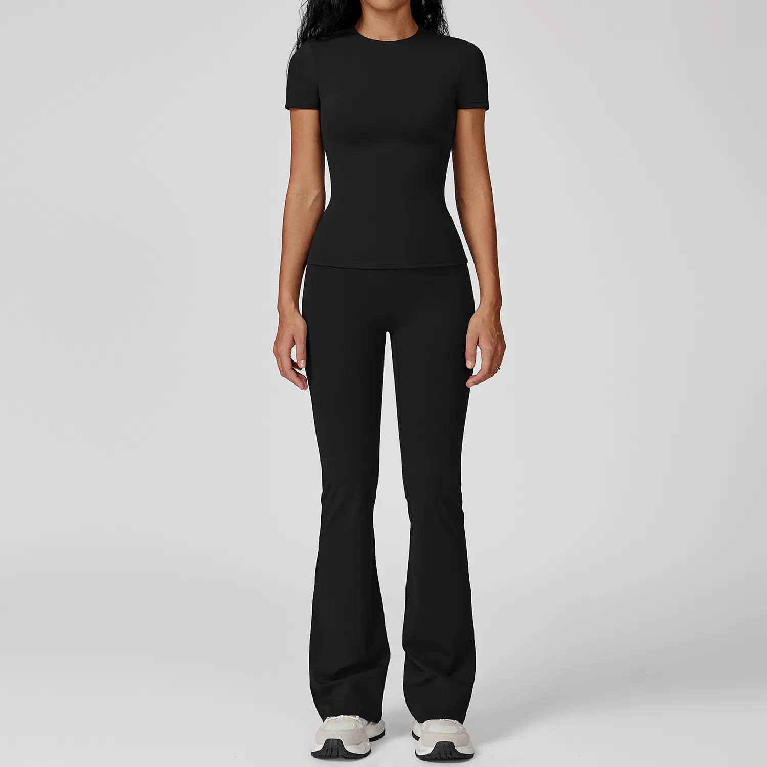 Women's Sports Solid Color Fitness Suit Yoga Sports Set FGBTZ8455