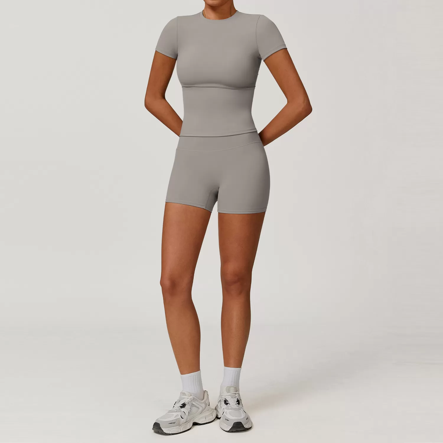 Women's Sports Solid Color Fitness Suit Yoga Sports Set FGBTZ8455