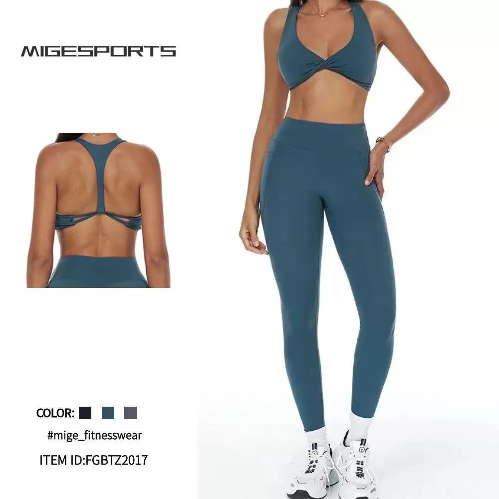 Women Yoga Fitness Wear sportbra Backless wear Long Leggings yoga set FGBTZ3092