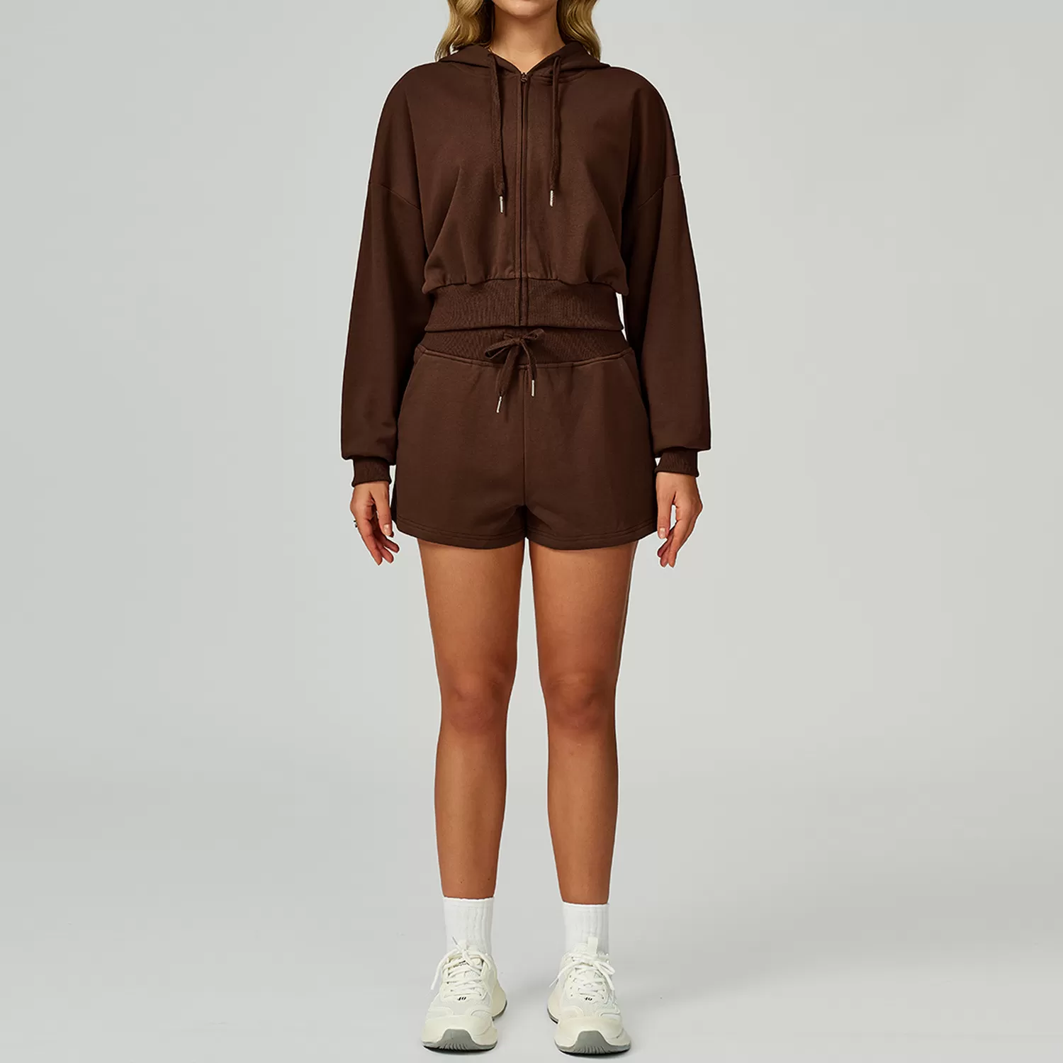 Brown Shorts Set